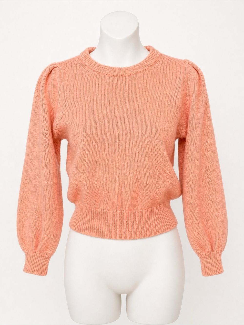 Wilfred Coral Puff-Sleeve Crewneck Sweater